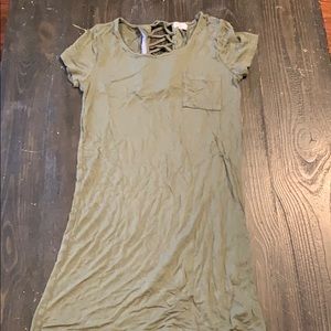 Dress with open crisscross back